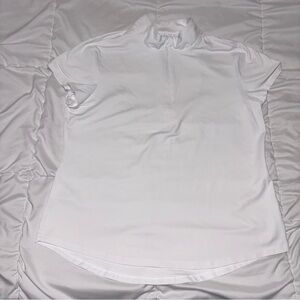 Tommy Bahama Aubrey IslandZone Mock Top Large White Women’s Zip Neck